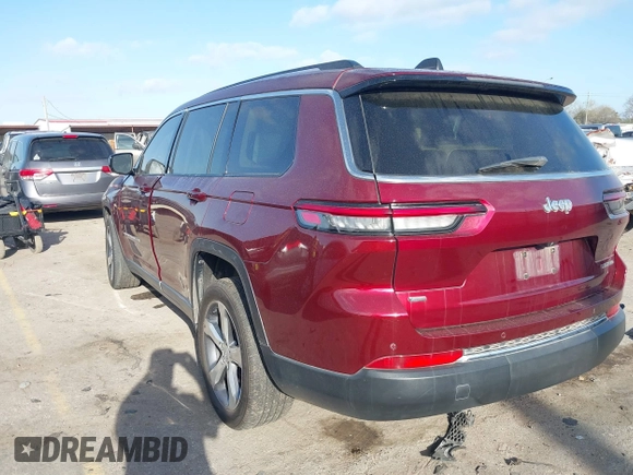2021 Jeep Grand Cherokee Limited with VIN 1C4RJJBG6M8125967, listed as a IAAI auction lot 41765598 with 53,831 mi miles and . Bid and sale history available at DreamBid. Image 3.