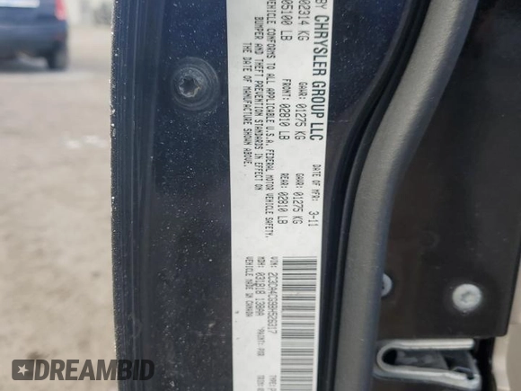 2011 Chrysler 300 with VIN 2C3CA4CG9BH526317, listed as a Copart auction lot 46228635 with 190,763 mi miles and Salvage Title. Bid and sale history available at carsss.com. Image 12.
