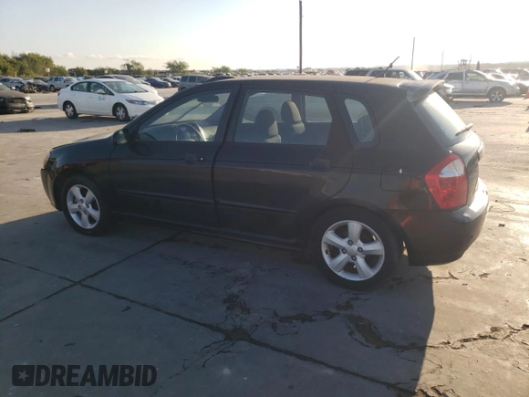 2007 Kia Spectra with VIN KNAFE161375007164, listed as a Copart auction lot 71791154 with 165,502 mi miles and Clean Title. Bid and sale history available at carsss.com. Image 2.