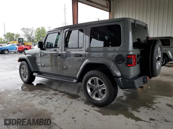 2021 Jeep Wrangler Unlimited Sahara Altitude с VIN 1C4HJXEG9MW512731, выставлен на аукционе Copart как лот 56205765 с пробегом 58 426 миль миль и Списание • Salvage title. История ставок и продаж доступна на DreamBid. Изображение 2.