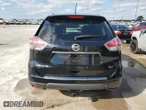 2015 Nissan Rogue SV with VIN KNMAT2MTXFP508634, listed as a Copart auction lot 52416055 with 143,703 mi miles and Salvage Title. Bid and sale history available at carsss.com. Image 6.