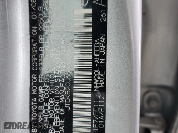 2008 Toyota Prius with VIN JTDKB20U683366038, listed as a Copart auction lot 48983355 with 113,631 mi miles and Salvage Title. Bid and sale history available at carsss.com. Image 16.
