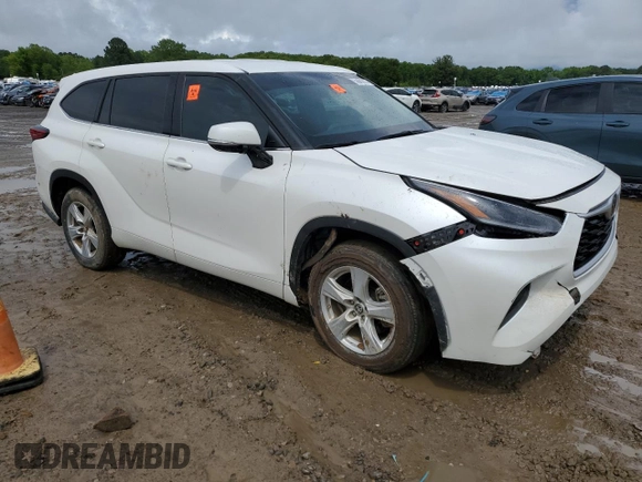 2021 Toyota Highlander L with VIN 5TDCZRAH6MS077003, listed as a Copart auction lot 56608825 with 44,418 mi miles and Salvage title. Bid and sale history available at DreamBid. Image 4.
