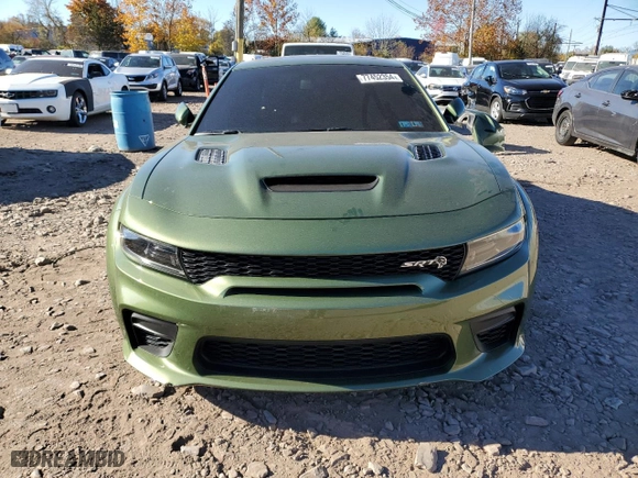 2022 Dodge Charger SRT Hellcat Widebody with VIN 2C3CDXL92NH136142, listed as a Copart auction lot 77452354 with 9,386 mi miles and Salvage Title. Bid and sale history available at carsss.com. Image 5.