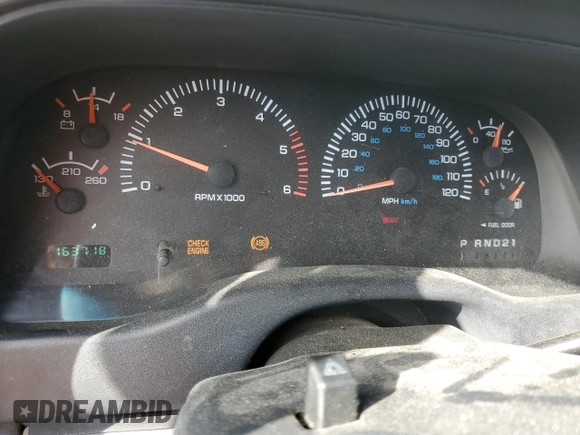 1999 Dodge Dakota SLT with VIN 1B7GG22Y5XS107729, listed as a Copart auction lot 79440034 with 163,718 mi miles and Salvage Title. Bid and sale history available at DreamBid. Image 9.