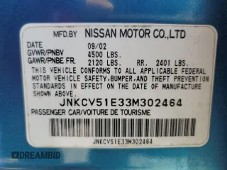 2003 Infiniti G35 w/Leather with VIN JNKCV51E33M302464, listed as a Copart auction lot 53790635 with 86,270 mi miles and Salvage Title. Bid and sale history available at DreamBid. Image 12.