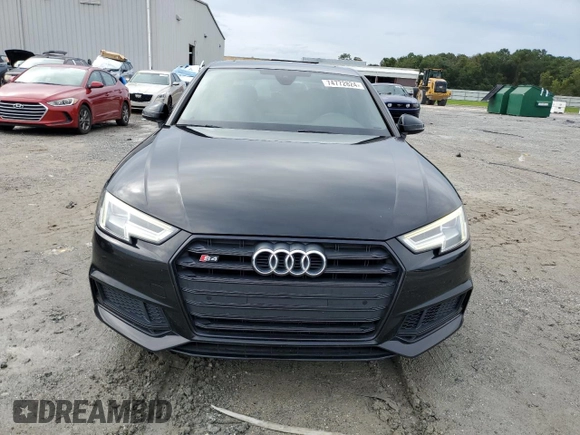 2018 Audi S4 Premium Plus with VIN WAUB4AF46JA143542, listed as a Copart auction lot 74772824 with 57,687 mi miles and Salvage Title. Bid and sale history available at carsss.com. Image 5.