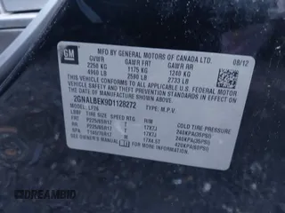 2013 Chevrolet Equinox LS with VIN 2GNALBEK9D1128272, listed as a IAAI auction lot 41972803 with 271,823 mi miles. Bid and sale history available at carsss.com. Image 9.