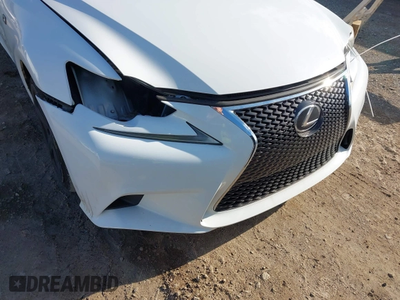 2014 Lexus IS with VIN JTHBE1D20E5011780, listed as a IAAI auction lot 41836907 with 137,913 mi miles. Bid and sale history available at carsss.com. Image 6.