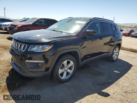 2018 Jeep Compass Latitude z VIN 3C4NJCBBXJT124610, wystawiony jako Copart lot #53507255 z przebiegiem 71 051 mil mil oraz Szkoda całkowita • Salvage title. Historia ofert i sprzedaży dostępna na DreamBid. Obrazek 1.