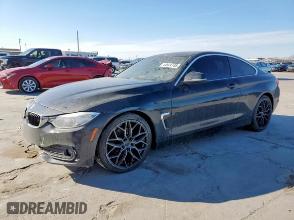 2016 BMW 4 Series 428i with VIN WBA3N7C56GK227400, listed as a Copart auction lot 44924745 with 96,598 mi miles and Salvage Title. Bid and sale history available at carsss.com. Image 1.