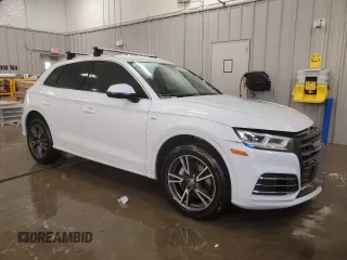2020 Audi Q5 Premium Plus with VIN WA1E2AFY2L2080987, listed as a Copart auction lot 89344955 with 55,463 mi miles and Salvage title. Bid and sale history available at DreamBid. Image 4.