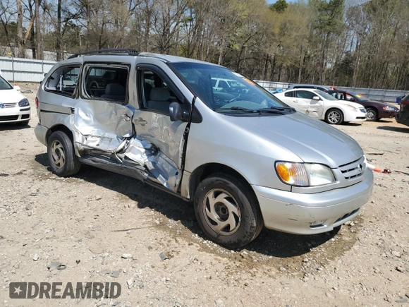 2002 Toyota Sienna LE with VIN 4T3ZF13C92U455851, listed as a Copart auction lot 50604805 with 270,037 mi miles and Non Repairable. Bid and sale history available at carsss.com. Image 4.