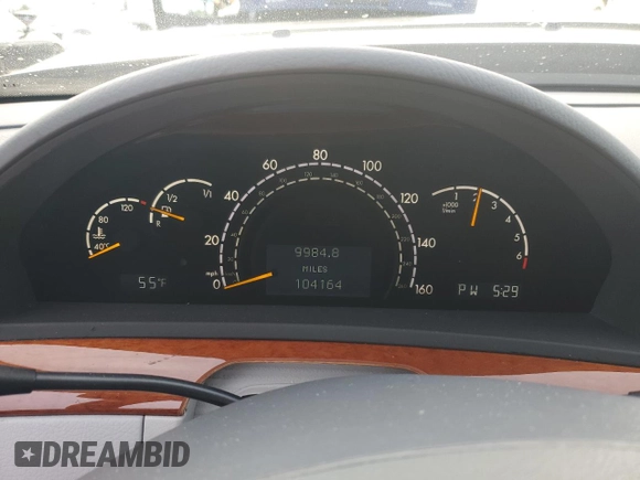 2001 Mercedes-Benz S-Class with VIN WDBNG70J91A187655, listed as a Copart auction lot 45031925 with 104,164 mi miles and Salvage Title. Bid and sale history available at carsss.com. Image 9.