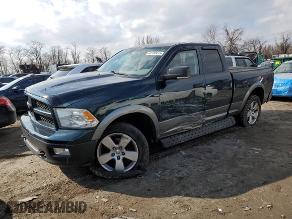 2011 Ram 1500 ST with VIN 1D7RV1GT8BS672190, listed as a Copart auction lot 43192415 with 142,650 mi miles and Salvage Title. Bid and sale history available at carsss.com. Image 1.