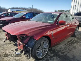 2021 Genesis G70 2.0T with VIN KMTG64LA9MU077040, listed as a Copart auction lot 88766635 with 31,718 mi miles and Salvage Title. Bid and sale history available at carsss.com. Image 1.