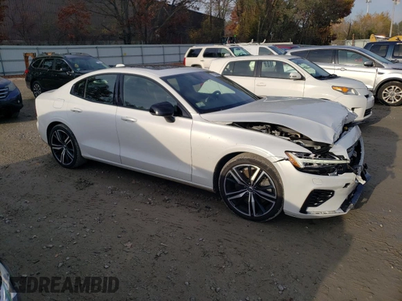 2022 Volvo S60 R-Design with VIN 7JRBR0FM5NG173957, listed as a Copart auction lot 77726584 with 27,456 mi miles and Salvage Title. Bid and sale history available at carsss.com. Image 4.