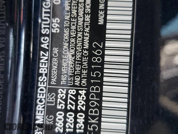 2023 Mercedes-Benz E 450 with VIN W1KZF5KB9PB151862, listed as a Copart auction lot 87880965 with Not Provided miles and Salvage Title. Bid and sale history available at DreamBid. Image 12.