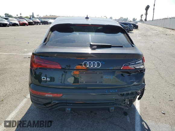 2023 Audi Q5 Sportback S line Prestige with VIN WA16AAFYXP2017035, listed as a Copart auction lot 58256284 with 13,270 mi miles and Salvage title. Bid and sale history available at DreamBid. Image 6.
