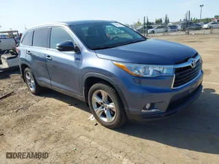 2014 Toyota Highlander Limited with VIN 5TDDKRFH7ES034700, listed as a IAAI auction lot 41989777 with 168,932 mi miles. Bid and sale history available at carsss.com. Image 1.
