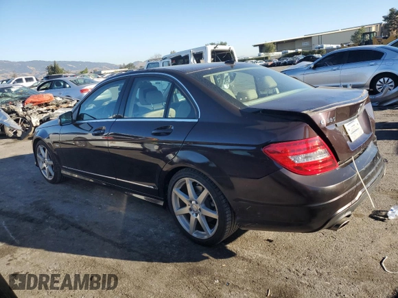 2012 Mercedes-Benz C 350 Sport with VIN WDDGF5HB6CR214884, listed as a Copart auction lot 83692864 with 87,157 mi miles and Salvage Title. Bid and sale history available at DreamBid. Image 2.