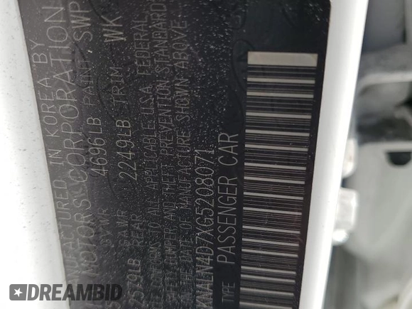 2016 Kia Cadenza Premium z VIN KNALN4D7XG5208071, wystawiony jako Copart lot #60298025 z przebiegiem 59 430 mil mil oraz Szkoda całkowita • Salvage title. Historia ofert i sprzedaży dostępna na DreamBid. Obrazek 12.
