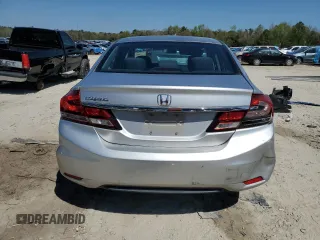 2015 Honda Civic LX with VIN 19XFB2F52FE104119, listed as a Copart auction lot 53857125 with 61,611 mi miles and Salvage Title. Bid and sale history available at carsss.com. Image 6.