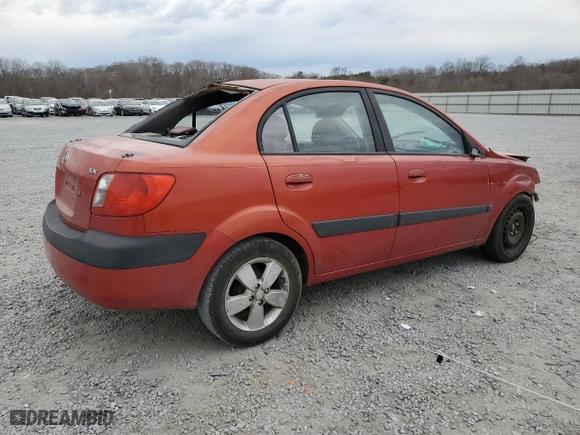 2009 Kia Rio SX with VIN KNADE223696556777, listed as a Copart auction lot 47253505 with 0 mi miles and Salvage Title. Bid and sale history available at carsss.com. Image 3.