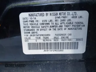 2015 Infiniti Q50 with VIN JN1BV7AP2FM332850, listed as a IAAI auction lot 41345734 with 197,874 mi miles. Bid and sale history available at carsss.com. Image 9.