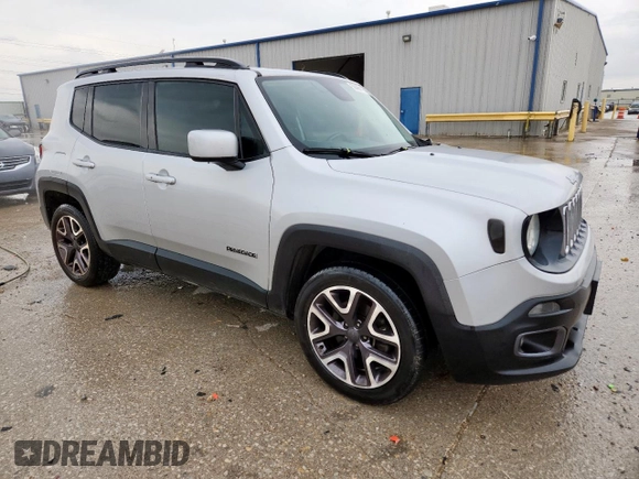 2017 Jeep Renegade Latitude with VIN ZACCJABB5HPE40221, listed as a Copart auction lot 58489125 with 185,136 mi miles and Salvage title. Bid and sale history available at DreamBid. Image 4.