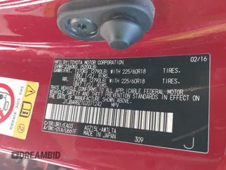 2016 Lexus NX 200t with VIN JTJBARBZ1G2071242, listed as a IAAI auction lot 42524647 with 209,930 mi miles and . Bid and sale history available at DreamBid. Image 9.