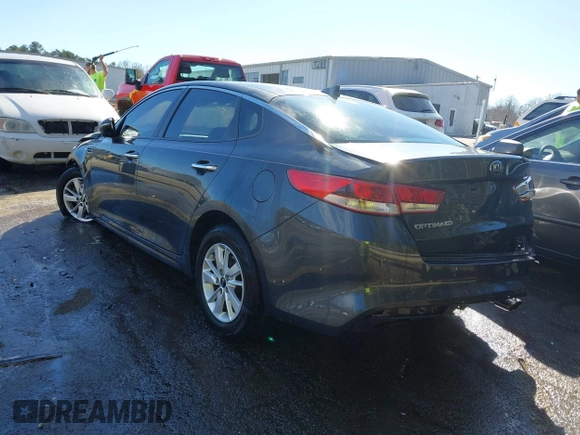 2017 Kia Optima LX with VIN 5XXGT4L34HG129887, listed as a IAAI auction lot 41653680 with 123,350 mi miles. Bid and sale history available at carsss.com. Image 3.