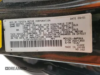 2002 Lexus RX 300 with VIN JTJGF10U320122115, listed as a Copart auction lot 53719235 with 252,955 mi miles and Salvage Title. Bid and sale history available at DreamBid. Image 13.
