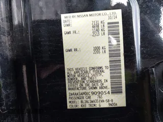 2014 Nissan Maxima S with VIN 1N4AA5AP0EC909054, listed as a IAAI auction lot 41581084 with 68,667 mi miles and . Bid and sale history available at DreamBid. Image 9.