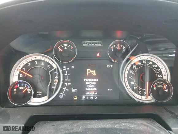 2018 Ram 2500 Laramie with VIN 3C6UR5FL6JG241944, listed as a Copart auction lot 48520365 with 177,395 mi miles and Salvage Title. Bid and sale history available at carsss.com. Image 9.