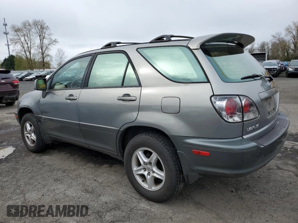 2001 Lexus RX 300 with VIN JTJHF10U810223492, listed as a Copart auction lot 51623115 with 124,459 mi miles and Salvage Title. Bid and sale history available at DreamBid. Image 2.