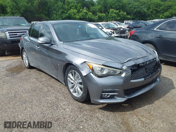 2014 Infiniti Q50 Premium with VIN JN1BV7AP6EM685056, listed as a IAAI auction lot 42188435 with 203,880 mi miles and . Bid and sale history available at carsss.com. Image 1.