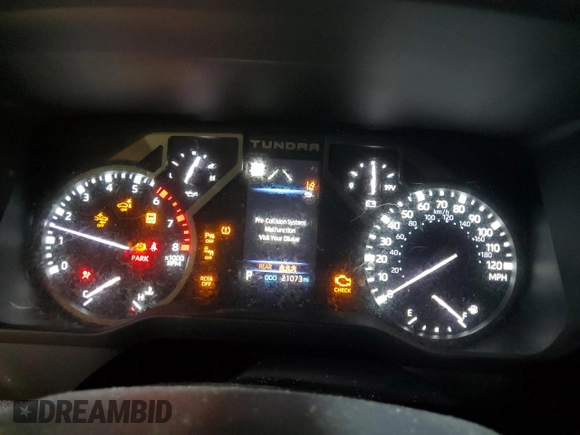 2022 Toyota Tundra SR5 with VIN 5TFLA5DB7NX042800, listed as a Copart auction lot 50119905 with 21,073 mi miles and Clean title. Bid and sale history available at DreamBid. Image 9.