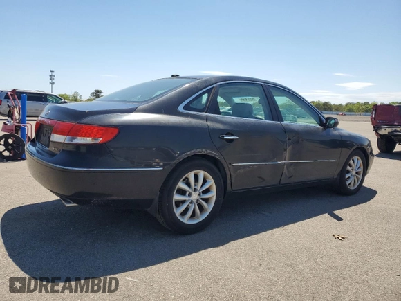 2008 Hyundai Azera Limited with VIN KMHFC46F68A253538, listed as a Copart auction lot 57653055 with 63,876 mi miles and Salvage title. Bid and sale history available at DreamBid. Image 3.