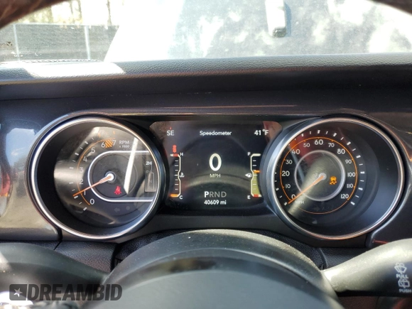2021 Jeep Wrangler Unlimited Sport S with VIN 1C4HJXDN8MW783649, listed as a Copart auction lot 52484015 with 40,609 mi miles and Salvage Title. Bid and sale history available at carsss.com. Image 9.
