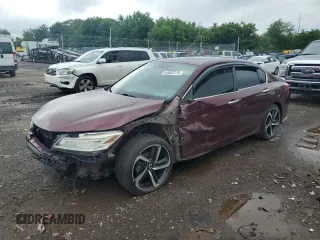 2015 Honda Accord EX-L with VIN 1HGCR2F85FA163243, listed as a Copart auction lot 64682275 with 105,139 mi miles and Salvage title. Bid and sale history available at DreamBid. Image 1.