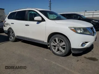 2013 Nissan Pathfinder SL with VIN 5N1AR2MN5DC658490, listed as a Copart auction lot 56320425 with 147,317 mi miles and Salvage title. Bid and sale history available at DreamBid. Image 4.