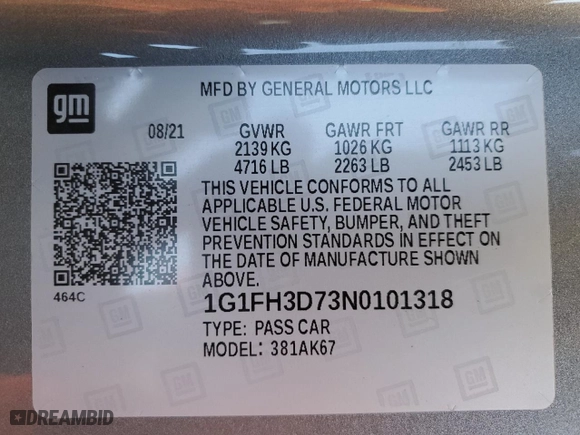 2022 Chevrolet Camaro 2SS with VIN 1G1FH3D73N0101318, listed as a Copart auction lot 81800894 with 0 mi miles and Salvage Title. Bid and sale history available at carsss.com. Image 13.