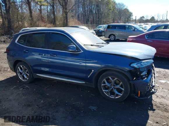 2022 BMW X3 xDrive30i with VIN 5UX53DP08N9K21325, listed as a IAAI auction lot 41690149 with 34,492 mi miles and . Bid and sale history available at DreamBid. Image 13.