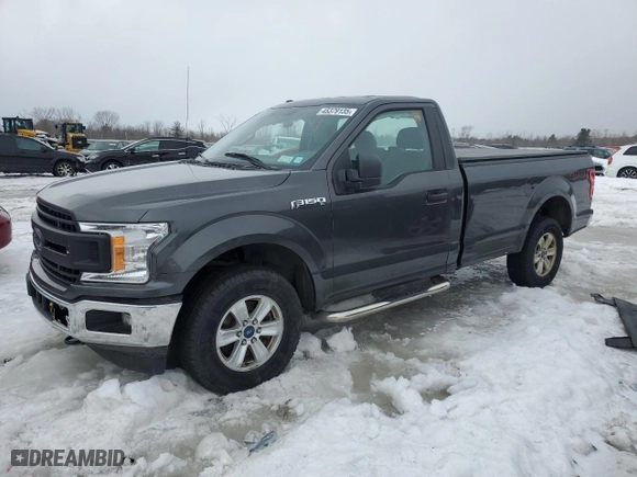 2018 Ford F-150 XL with VIN 1FTMF1EP8JKF97478, listed as a Copart auction lot 45379135 with 57,675 mi miles and Salvage Title. Bid and sale history available at carsss.com. Image 1.
