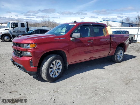 2020 Chevrolet Silverado 1500 Custom with VIN 1GCPYBEH9LZ317079, listed as a Copart auction lot 51080525 with 54,389 mi miles and Salvage Title. Bid and sale history available at carsss.com. Image 1.