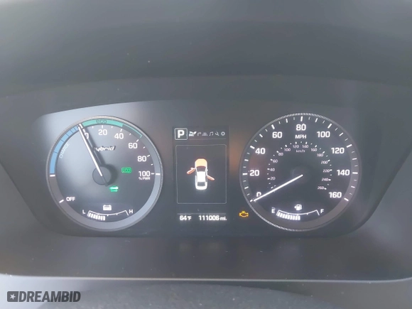 2016 Hyundai Sonata Hybrid Limited with VIN KMHE34L11GA027569, listed as a IAAI auction lot 41409224 with 111,006 mi miles. Bid and sale history available at carsss.com. Image 7.