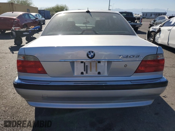 2001 BMW 7 Series 740iL with VIN WBAGH83401DP17901, listed as a Copart auction lot 75211414 with 0 mi miles and Salvage Title. Bid and sale history available at carsss.com. Image 6.