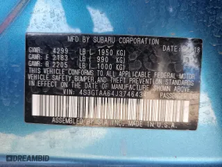 2018 Subaru Impreza with VIN 4S3GTAA64J3746434, listed as a Copart auction lot 53130685 with 31,672 mi miles and Salvage Title. Bid and sale history available at carsss.com. Image 12.
