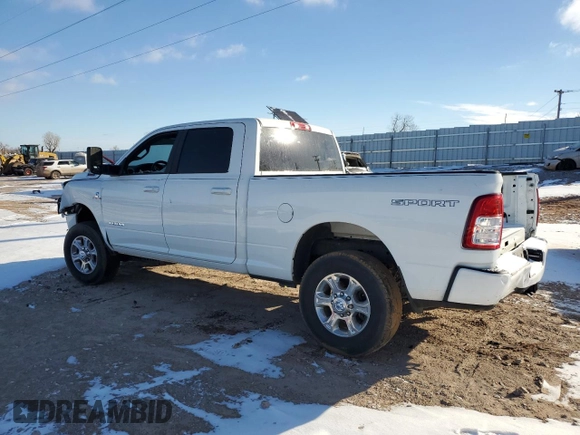 2022 Ram 2500 Big Horn with VIN 3C6UR5DL4NG405474, listed as a Copart auction lot 45743135 with 45,225 mi miles and Salvage Title. Bid and sale history available at carsss.com. Image 2.